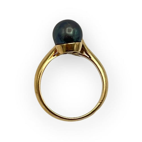 Bague 48 Bague toi & moi en or jaune 750 avec perles 58 Facettes 149066877