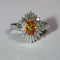 Bague 51 Bague saphir orange et diamants en platine 58 Facettes 608