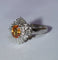 Bague 51 Bague saphir orange et diamants en platine 58 Facettes 608