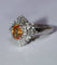 Bague 51 Bague saphir orange et diamants en platine 58 Facettes 608