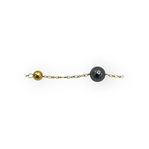 Bracelet Bracelet en or jaune 750 et hématites 58 Facettes 149067297