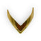 Bague 56 Bague chevron ouverte en or jaune 750 58 Facettes 149066878