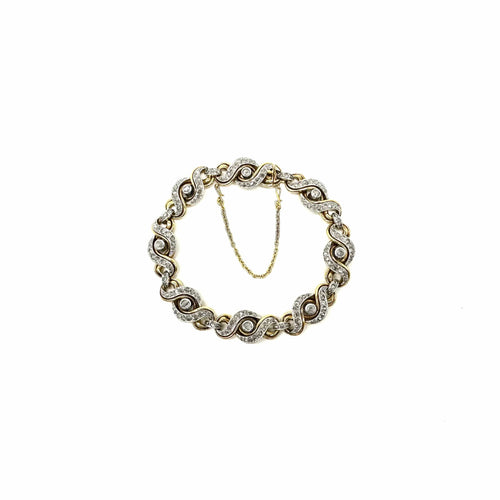 Bracelet Bracelet - Bracelet en platine, or jaune et diamants 58 Facettes Z15B51764