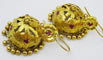 Boucles d'oreilles Boucles d’oreilles anciennes - Or jaune 22 carats et pierres roses 58 Facettes earring 28