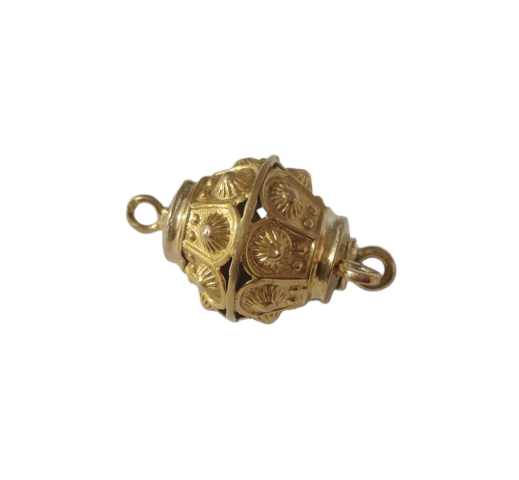 Pendentif Fermoir pendentif ancien sphère cannnetille en or rose 18 carats 58 Facettes Fermoir