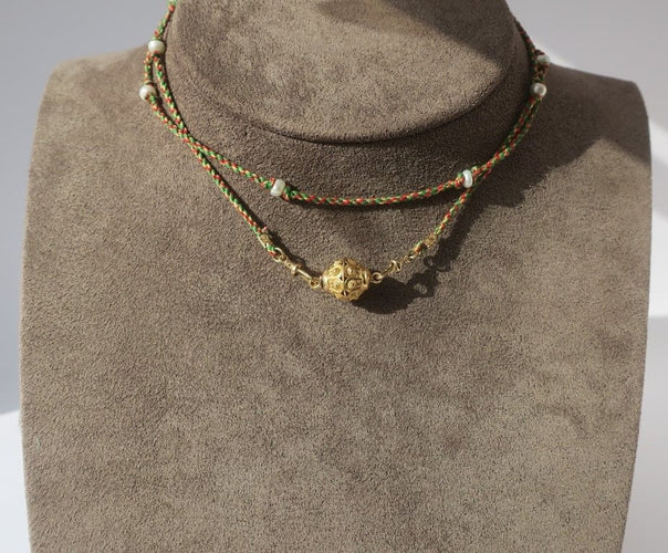 Pendentif Fermoir pendentif ancien sphère cannnetille en or rose 18 carats 58 Facettes Fermoir