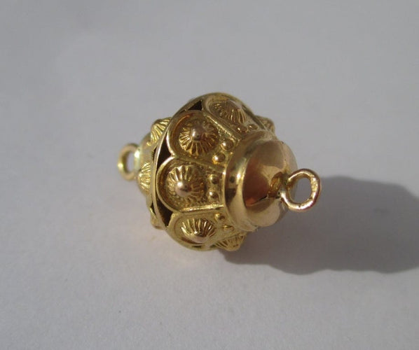 Pendentif Fermoir pendentif ancien sphère cannnetille en or rose 18 carats 58 Facettes Fermoir