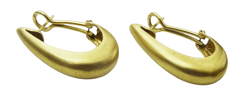 Boucles d'oreilles Boucles d’oreilles créoles vintage en or jaune 14 carats 58 Facettes earrings 37