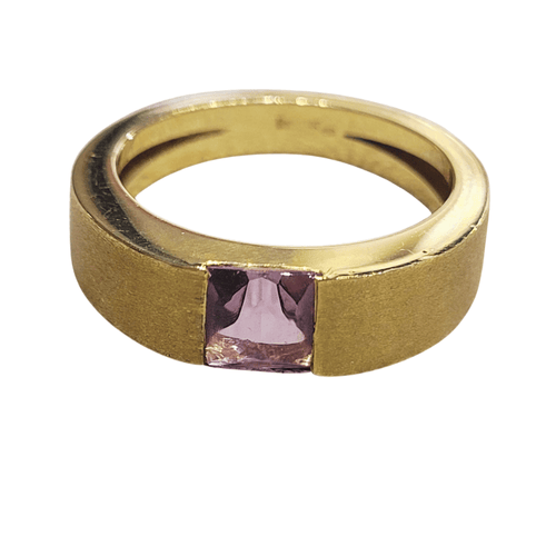 Bague 59 Bague en or 18k et améthyste 58 Facettes T22
