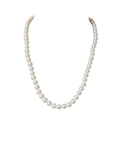 Collier Collier choker en or jaune 18k et perles de culture blanches 42 cm 58 Facettes 933