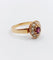 Bague 50 Bague marguerite ancienne en or rose 18k, pierre violette et perles 58 Facettes A06752