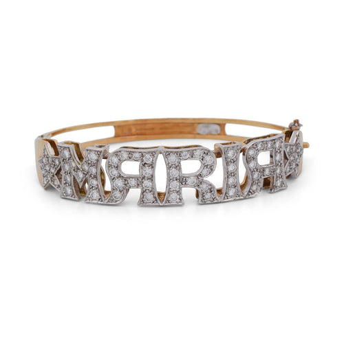 Bracelet Bracelet vintage « MARIA » en or jaune 18k et or blanc, diamants 58 Facettes BR106 (05149)