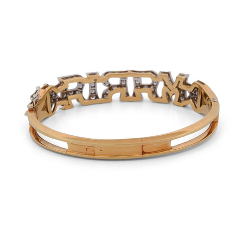 Bracelet Bracelet vintage « MARIA » en or jaune 18k et or blanc, diamants 58 Facettes BR106 (05149)
