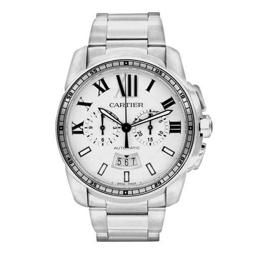 Montre Cartier Calibre - Montre chronographe automatique en acier 58 Facettes OC-68802013