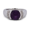 Bague 62 Bague vintage en or blanc 18k avec améthyste et diamants 58 Facettes AN132 112-193 (05419)