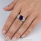 Bague 62 Bague vintage en or blanc 18k avec améthyste et diamants 58 Facettes AN132 112-193 (05419)