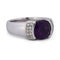 Bague 62 Bague vintage en or blanc 18k avec améthyste et diamants 58 Facettes AN132 112-193 (05419)