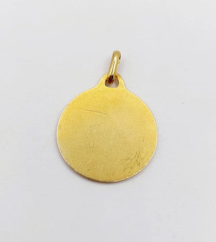 Pendentif Augis - Pendentif médaille d’amour « + qu’hier - que demain » en or 18k 58 Facettes A06758