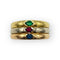 Bague 54 Bague triple anneau 3 ors 750 sertie émeraude, rubis et saphir 58 Facettes 149066374