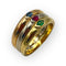 Bague 54 Bague triple anneau 3 ors 750 sertie émeraude, rubis et saphir 58 Facettes 149066374