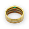 Bague 54 Bague triple anneau 3 ors 750 sertie émeraude, rubis et saphir 58 Facettes 149066374