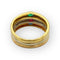 Bague 54 Bague triple anneau 3 ors 750 sertie émeraude, rubis et saphir 58 Facettes 149066374