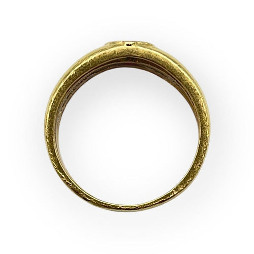 Bague 54 Bague triple anneau 3 ors 750 sertie émeraude, rubis et saphir 58 Facettes 149066374