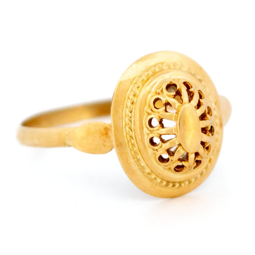 Bague 56 Bague filigrane vintage en or 14k 58 Facettes 334CA67A399D444EA2E0F793B4F44E74