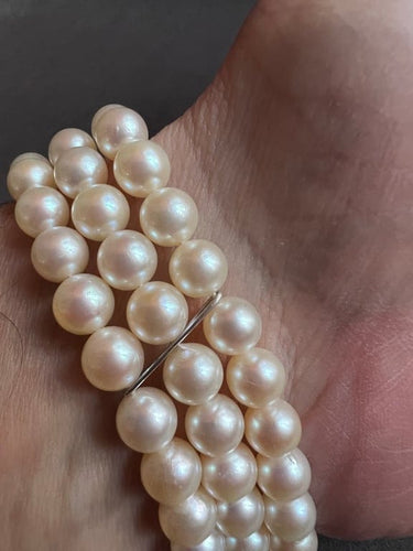 Bracelet Bracelet 3 rangs de perles de culture Akoya en or jaune 18K 58 Facettes 933