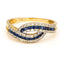 Bague 59.5 Bague croisée en or jaune 18k avec saphirs et diamants 58 Facettes FB610210BE274ACFA68CF8312CF6E9D0