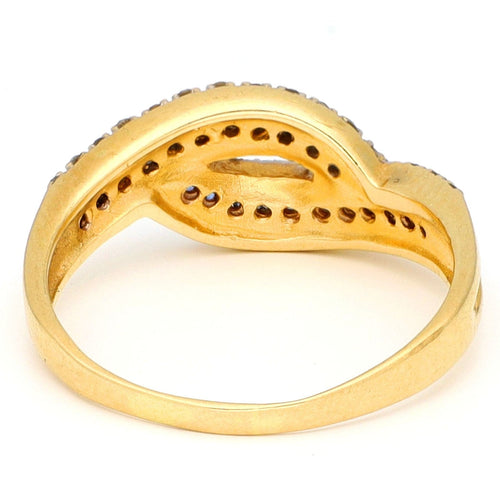 Bague 59.5 Bague croisée en or jaune 18k avec saphirs et diamants 58 Facettes FB610210BE274ACFA68CF8312CF6E9D0