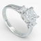 Bague 50 Bague entourage en or blanc 14 ct avec diamants 1,21 ct et certificat HRD 58 Facettes J250000016695