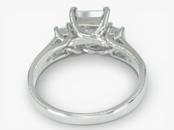 Bague 50 Bague entourage en or blanc 14 ct avec diamants 1,21 ct et certificat HRD 58 Facettes J250000016695