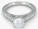 Bague 51 HRD - Bague entourage en or blanc 14 kt et diamants 1,60 ct 58 Facettes J260000040069