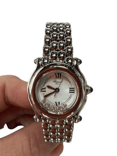 Montre Chopard Happy Sport - Montre femme 26 mm en acier et diamants 58 Facettes Chop01