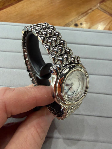 Montre Chopard Happy Sport - Montre femme 26 mm en acier et diamants 58 Facettes Chop01