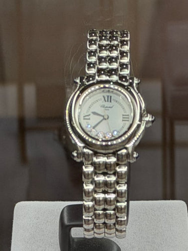 Montre Chopard Happy Sport - Montre femme 26 mm en acier et diamants 58 Facettes Chop01