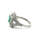 Bague 56 Art déco - Bague en or blanc 18 carats, émeraude colombienne et diamants 58 Facettes 50435