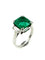 Bague 51 Bague en platine 950 avec émeraude colombienne 3,25 ct et diamants 58 Facettes BG EME