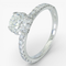 Bague 51 Bague entourage en or blanc 14 ct et diamants 1,30 ct 58 Facettes J260000040072
