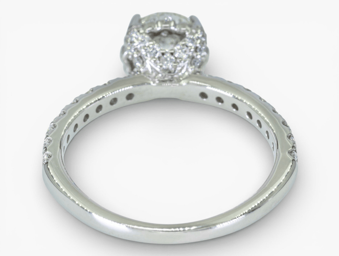 Bague 51 Bague entourage en or blanc 14 ct et diamants 1,30 ct 58 Facettes J260000040072