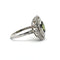 Bague 57 Bague vintage en or blanc 18k avec saphir vert olive et diamants 58 Facettes 50436