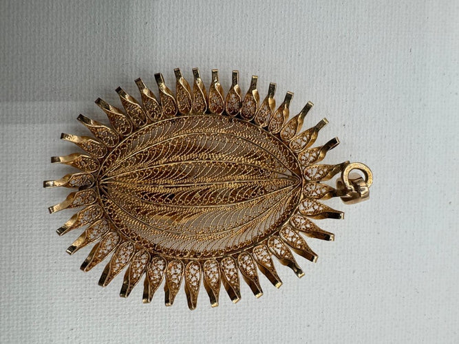 Pendentif Pendentif filigrane en or jaune 750 58 Facettes Pendentif