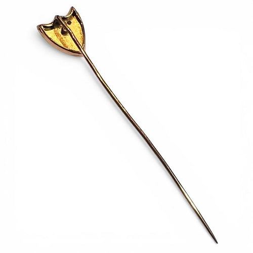 Épingle à cravate fin XIXe siècle mouche en or 18 carats, rubis et diamants 58 Facettes 8102 A