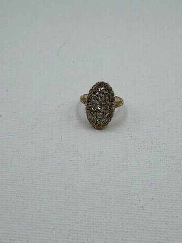 Bague 51 Bague marquise ancienne en or jaune 750 et diamants 58 Facettes Bague