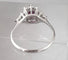Bague 57 Bague en or blanc, rubis et diamants taille princesse 58 Facettes