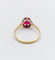 Bague 57 Bague solitaire Art déco en or 18k et platine, rubis synthétique 58 Facettes A06771