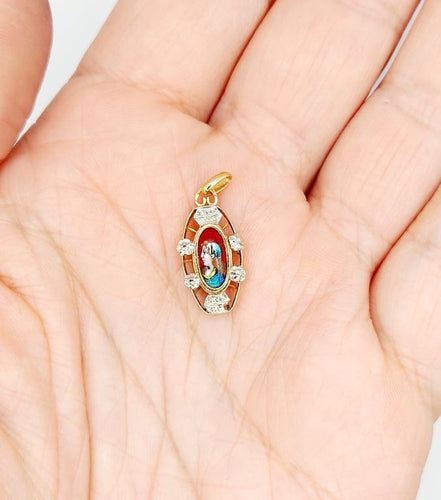 Pendentif Limoges - Pendentif Art nouveau en or 18k à plaque émaillée 58 Facettes A06773