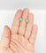 Boucles d'oreilles Dormeuses fleur antiques en or 18k et émail bleu turquoise 58 Facettes A06781