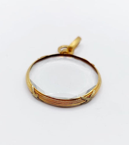 Pendentif Pendentif porte-photo Art nouveau en or 18k, circa 1900 58 Facettes A06783